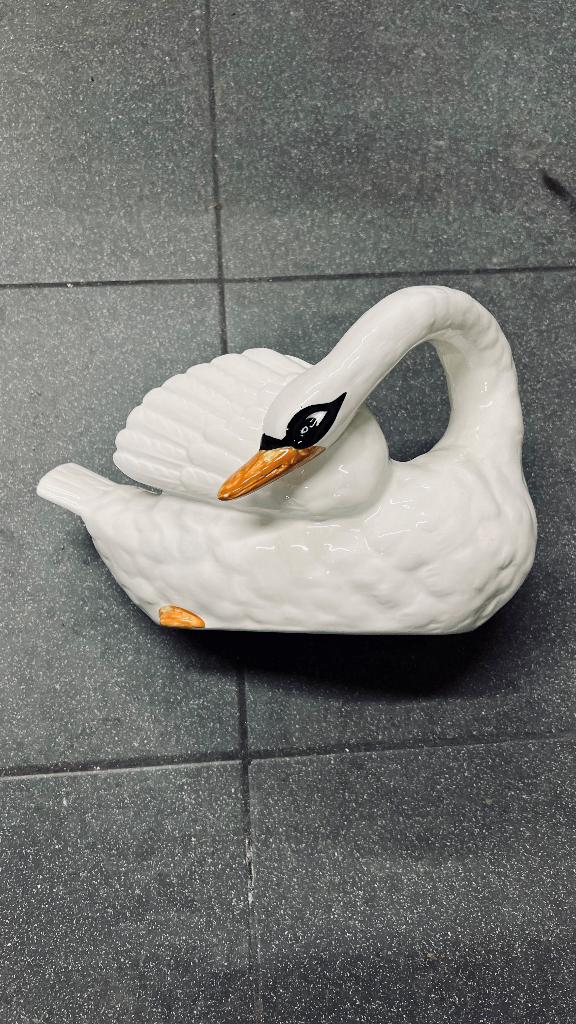 Rare Jardinière "Cygne" en Faïence de Nimy – Vintage, Enlèvement ou Envoi