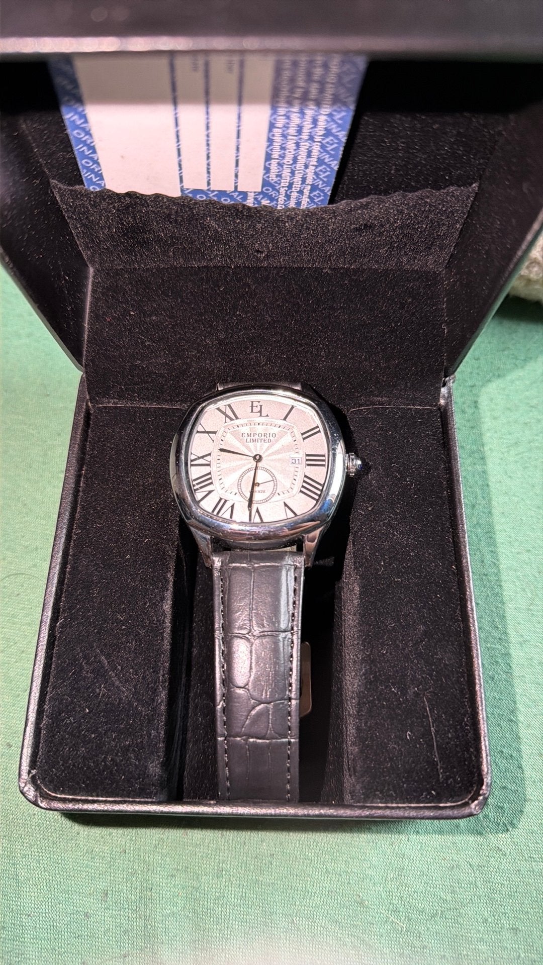 Emporio Limited Firenze Collection., Bijoux, Sacs & Beauté, Montres | Hommes, Autres marques, Cuir, Enlèvement, Argent
