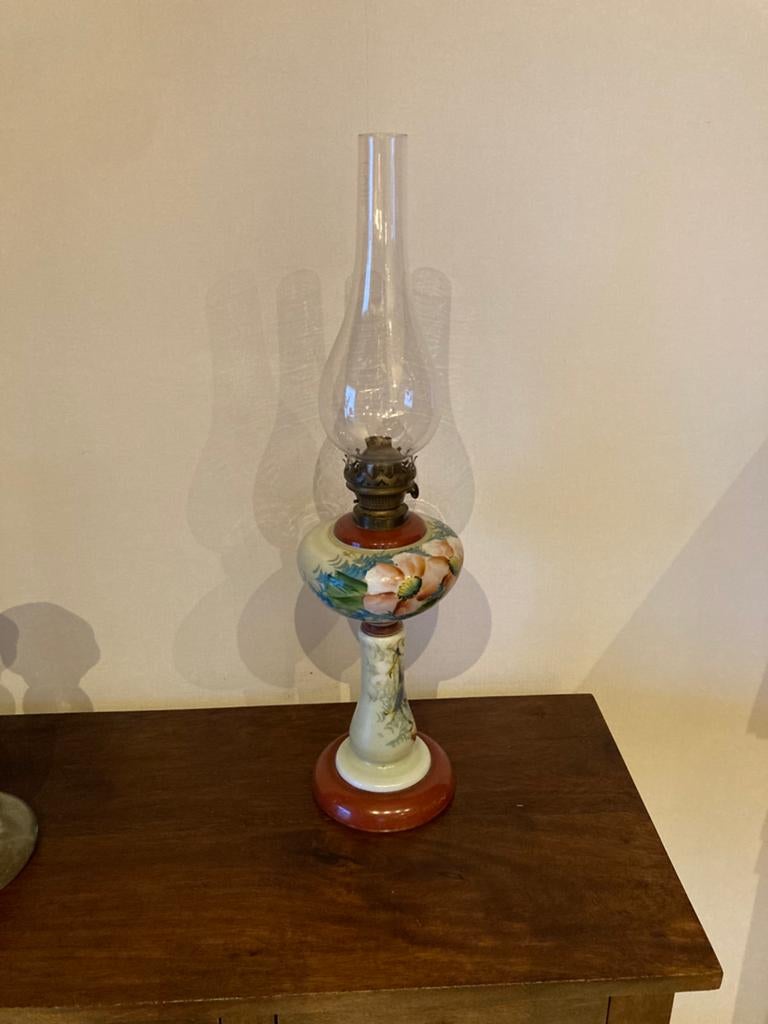 Art deco olielamp, Ophalen