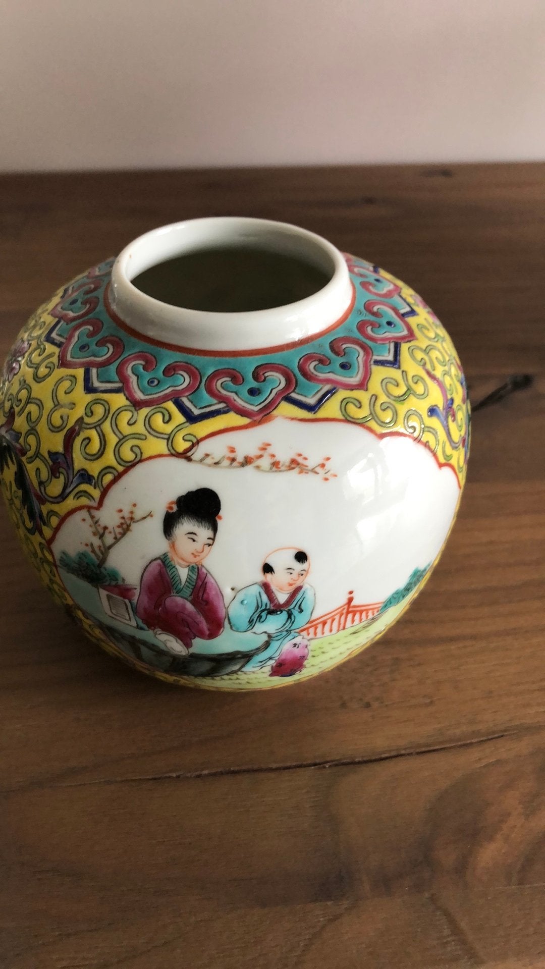 Oud chinees vaasje, Ophalen