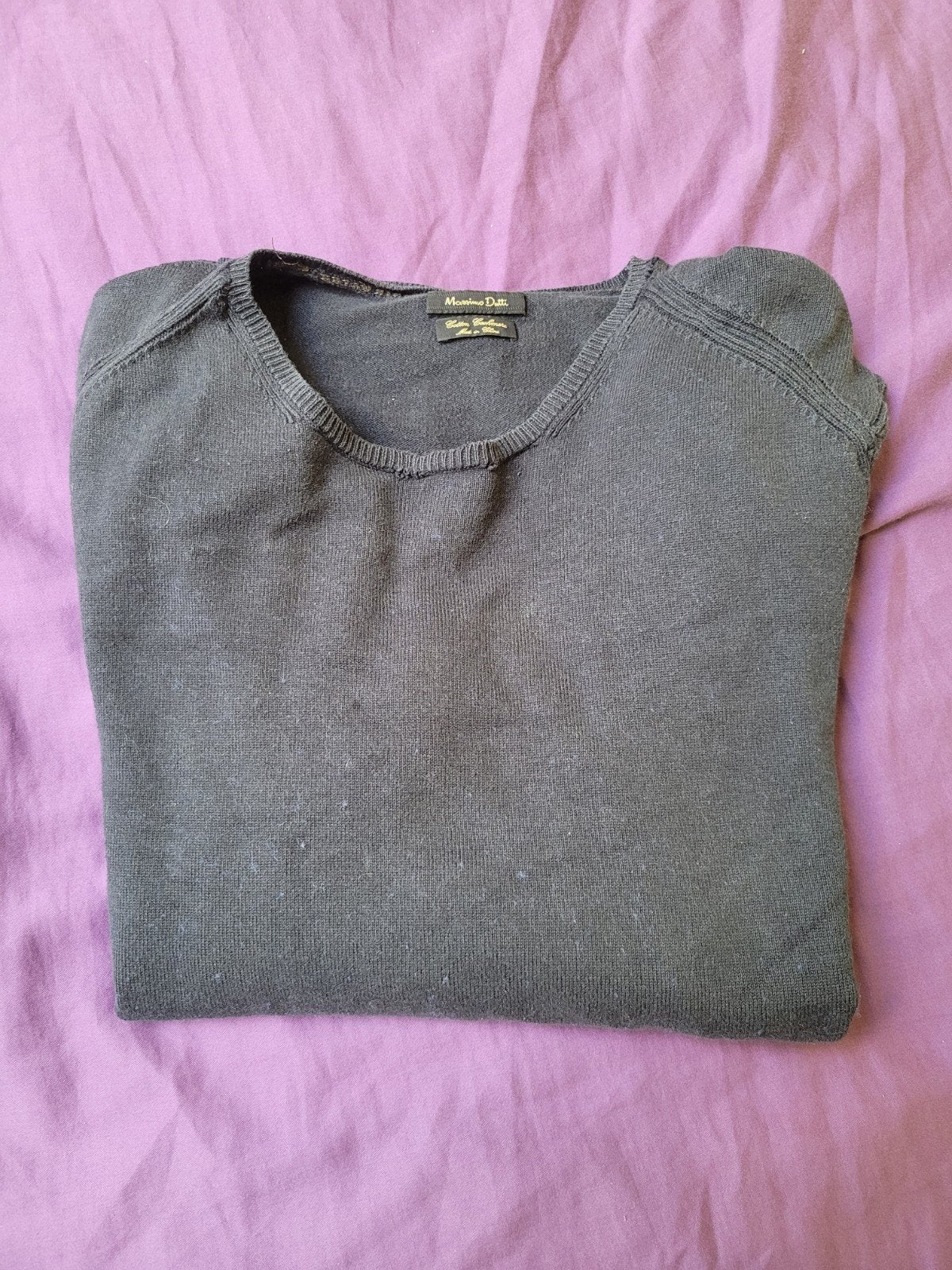 Pull fin Massimo Dutti - Taille L - Bleu marine -, Enlèvement ou Envoi, Massimo Dutti, Bleu, Taille 52/54 (L)