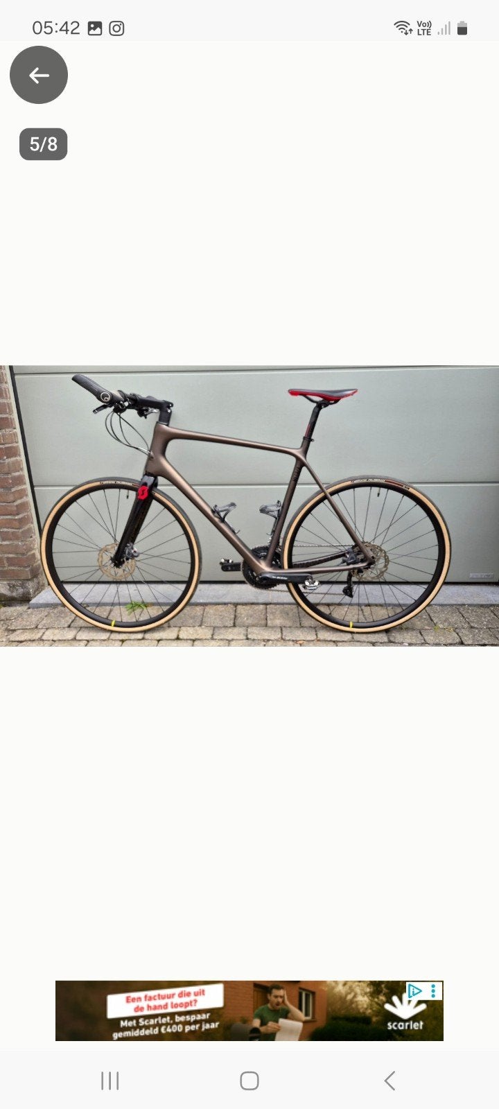 Scott Metrix 10 kleur bruin in zeer goede staat, Gebruikt, Carbon, Heren, 15 tot 20 versnellingen