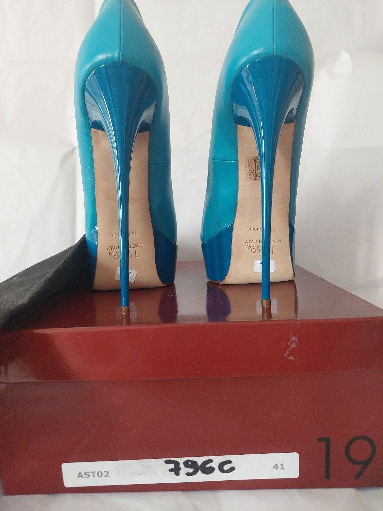 796C* 1969 sexy escarpins bleus very high heels (41), Neuf, Escarpins, Bleu, Envoi