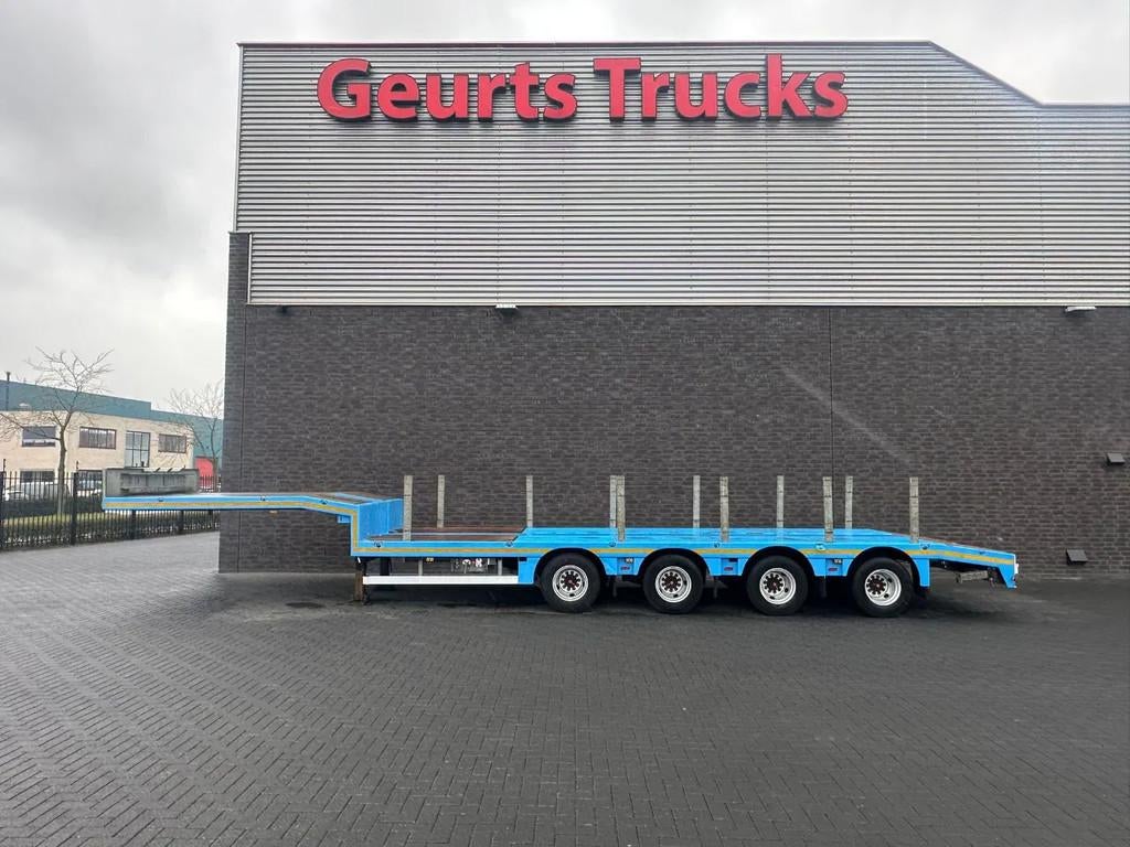 Max Trailer F-S44-1A1Y 4 ASSER SEMIE/LOWLOADER/SEMIE TIEFLAD, Auto's, Vrachtwagens, Blauw, Overige brandstoffen, Aanhangers en Opleggers