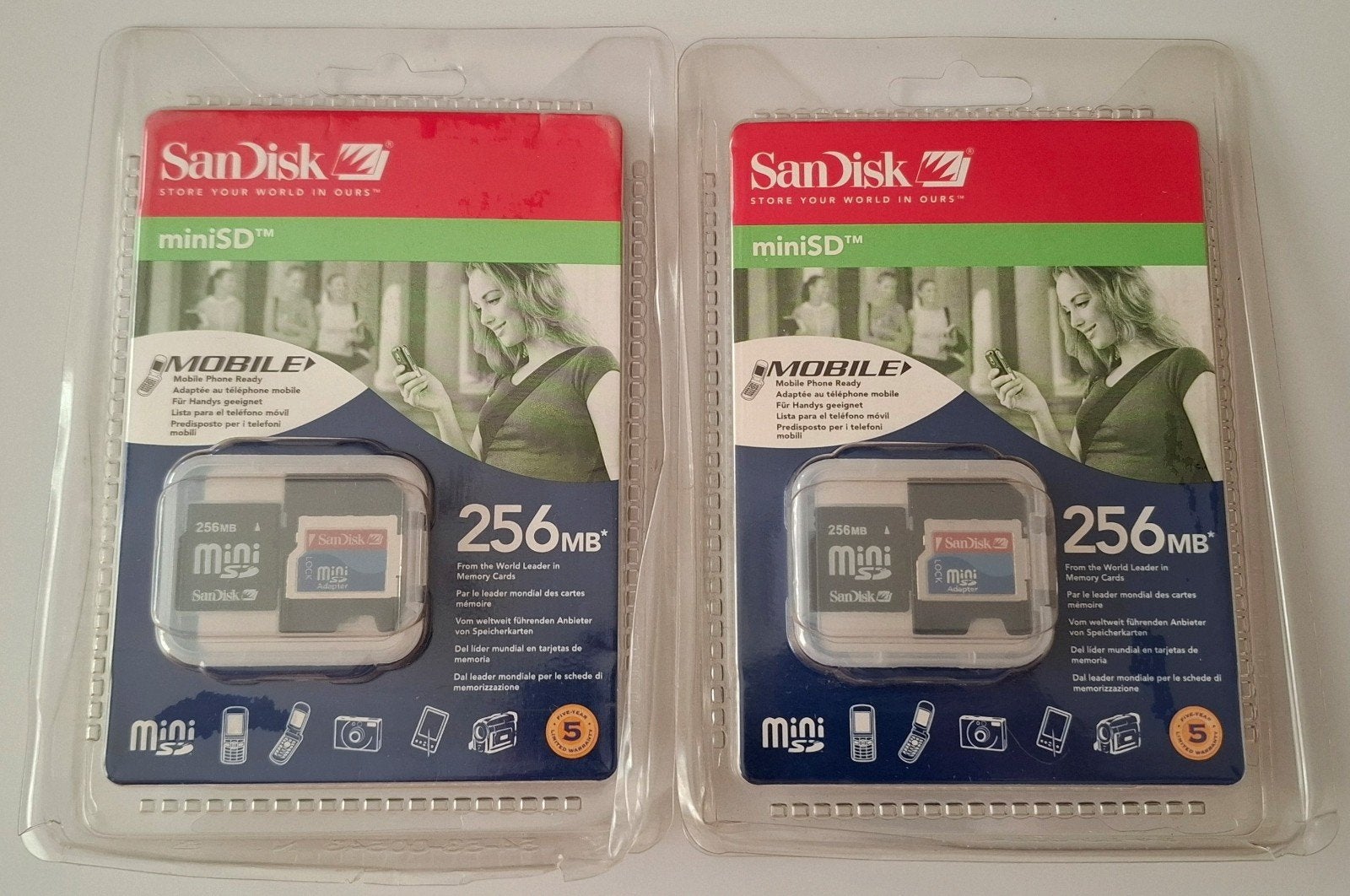 2 x  miniSD SanDisk 256mb ( Nieuw Geseald ), Audio, Tv en Foto, Foto | Geheugenkaarten, Ophalen, Nieuw, SanDisk, MicroSD