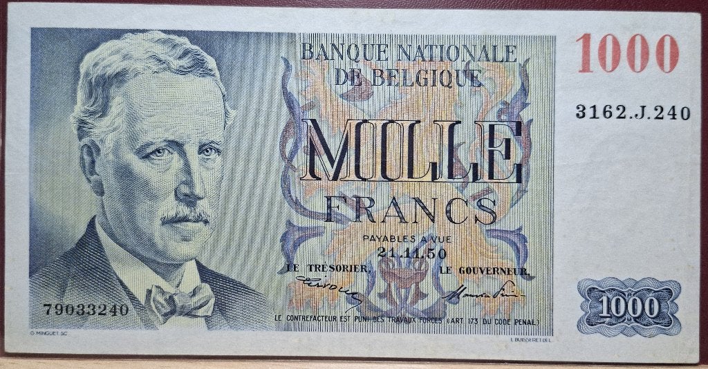 1.000 Frank Type Eeuwfeest, Postzegels en Munten, Ophalen of Verzenden, Los biljet