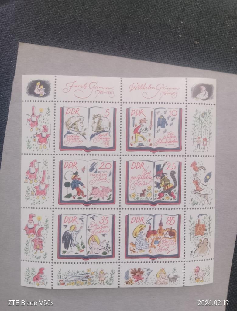 Postzegels Märchen Grimm DDR, Ophalen of Verzenden