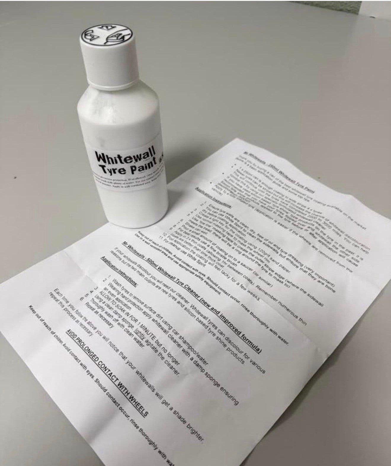 Whitewall Bandenverf 250ml Witte Banden Rand Tekst lak Verf, Ophalen of Verzenden