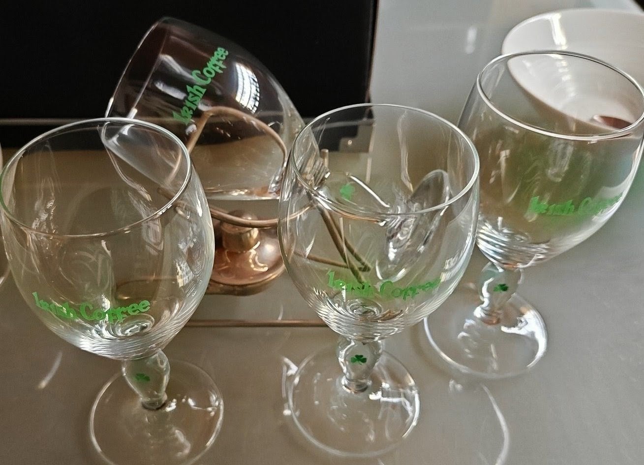 vinted irish coffee set met brander, Ophalen, Gebruikt