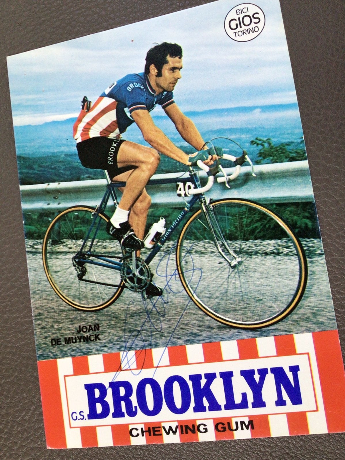 Wielerkaart team gios brooklyn johan de muynk signe, Enlèvement ou Envoi, Comme neuf