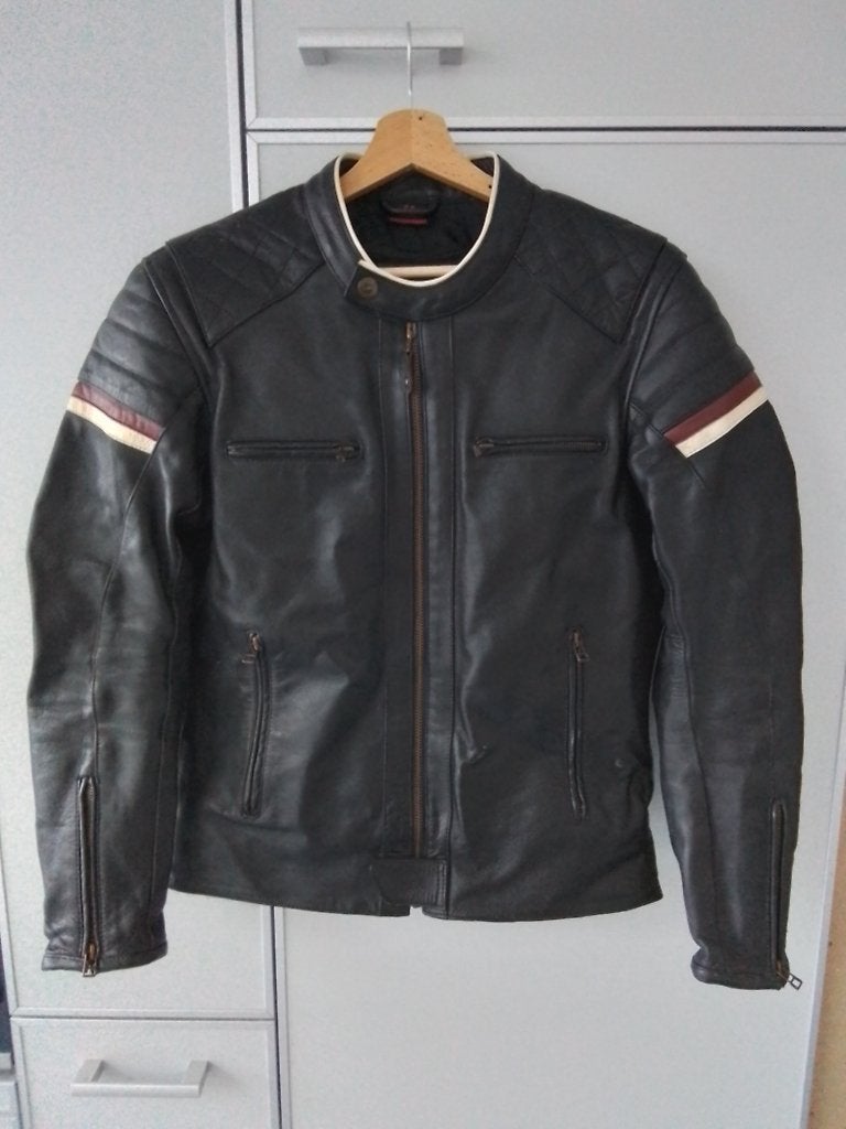 Veste moto en cuir, Seconde main, Booster, Manteau | cuir, Enlèvement