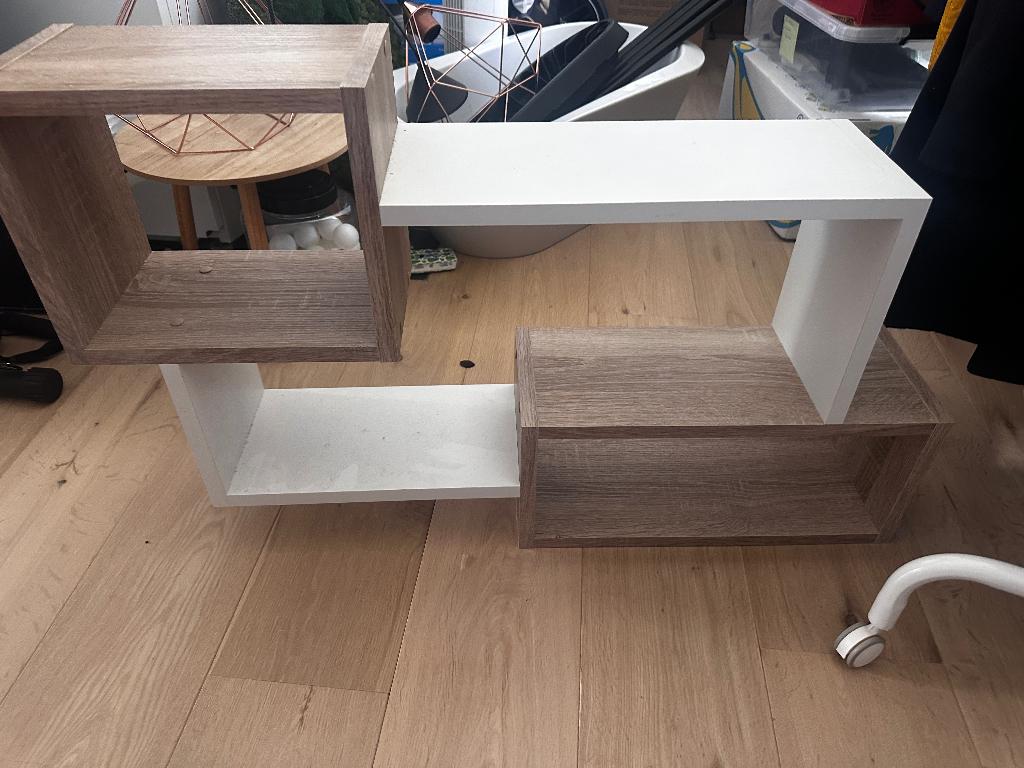 Zwevende boeken/decoratie kast, Landelijk, Ophalen, Zo goed als nieuw, Decoratieobject