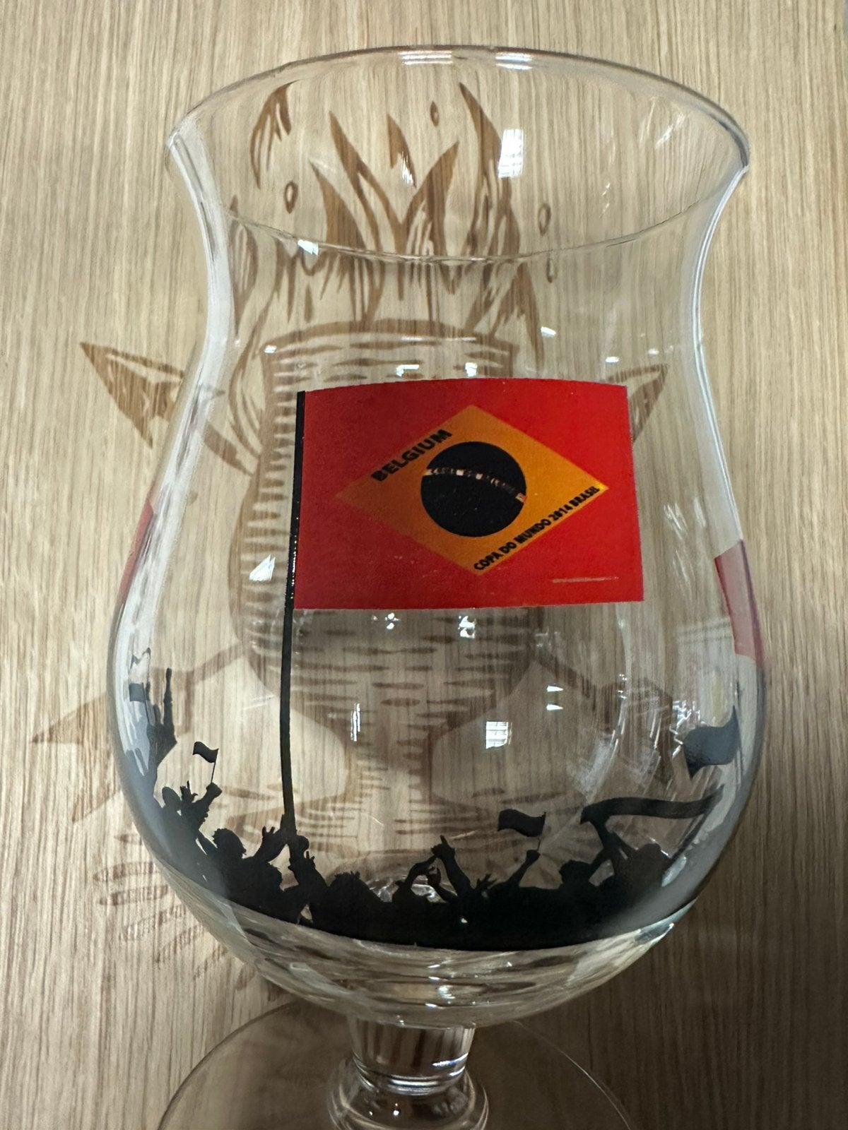 Duvel glas braziliaanse vlag, Verzamelen, Ophalen of Verzenden, Zo goed als nieuw, Glas of Glazen, Duvel