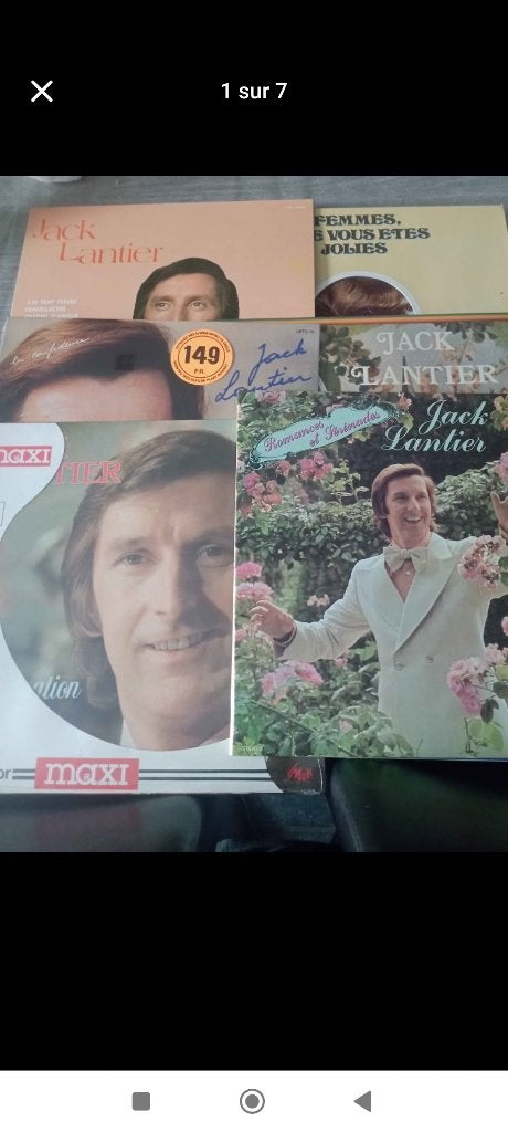 Lot de 6 vinyles 33 tours Jack Lantier, Enlèvement, Utilisé