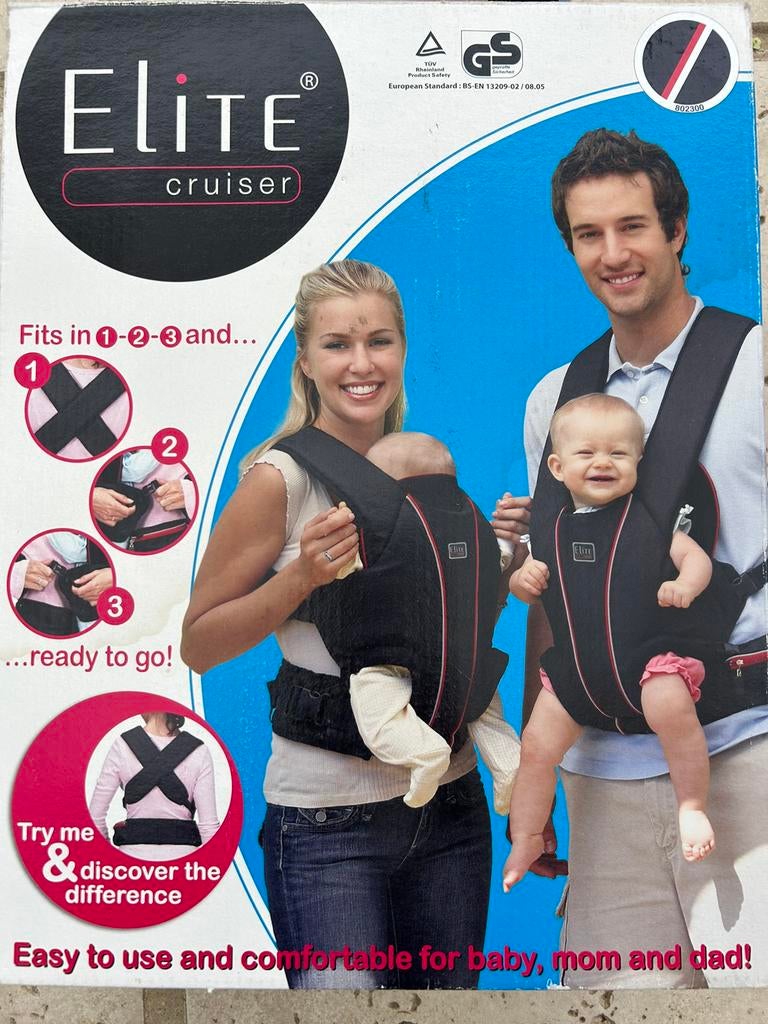 Draagzak Elite cruiser, Enfants & Bébés, Porte-bébés & Écharpe porte bébé, Enlèvement ou Envoi, Comme neuf, Porte-bébé