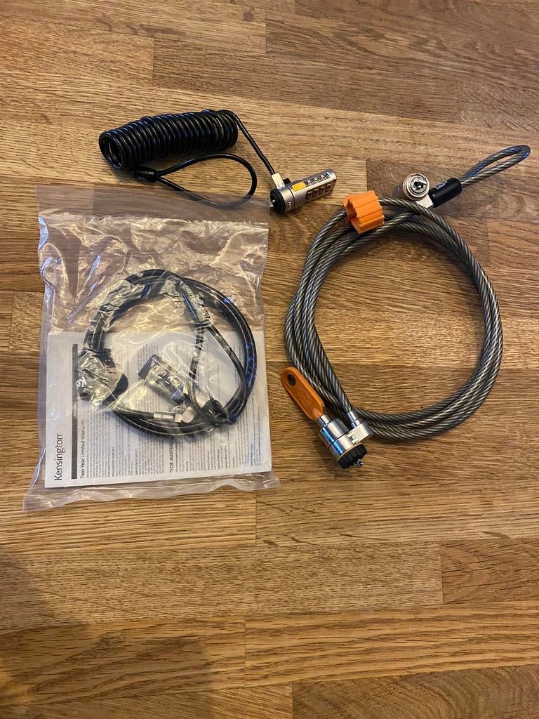 3 cables de verouillage PC / Laptop, Informatique & Logiciels, Enlèvement ou Envoi