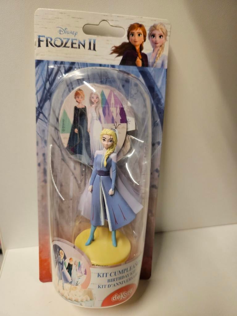 Birthday kit Frozen (Elsa) (om op taart te zetten), Ophalen of Verzenden, Overige figuren, Nieuw, Beeldje of Figuurtje