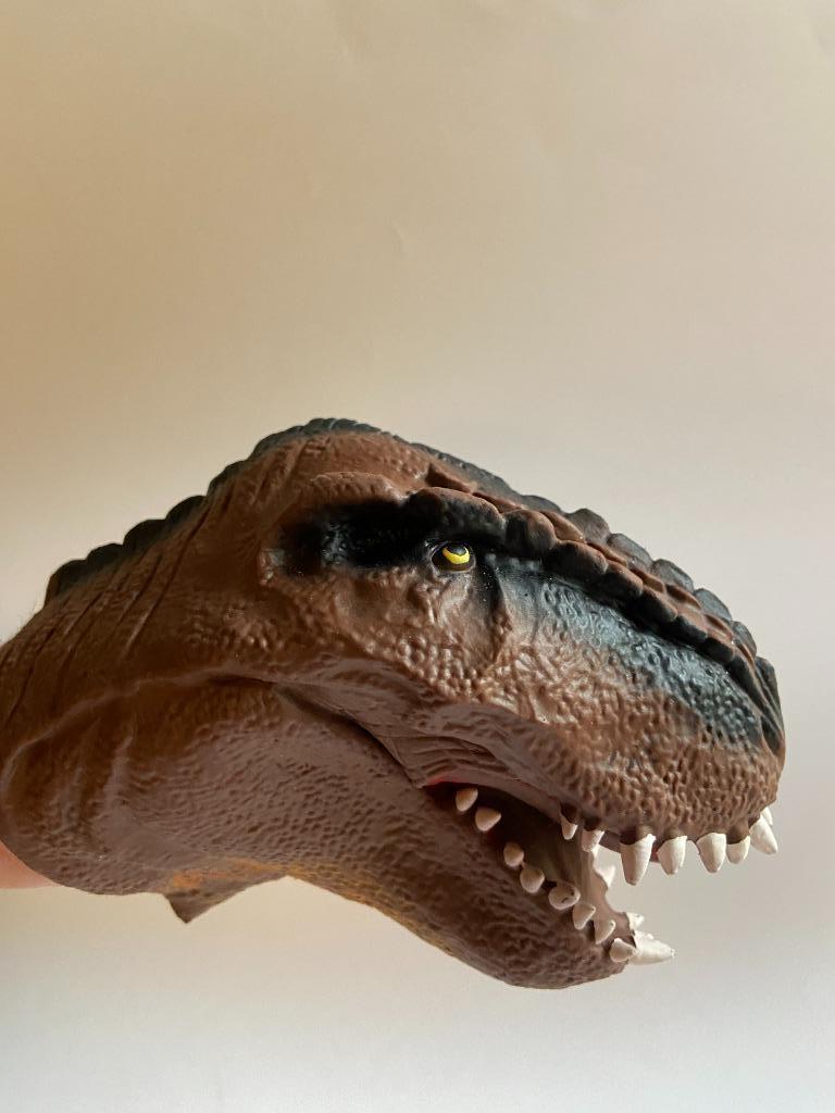 Dinosaurus: rubberen handpop, Ophalen of Verzenden, Zo goed als nieuw