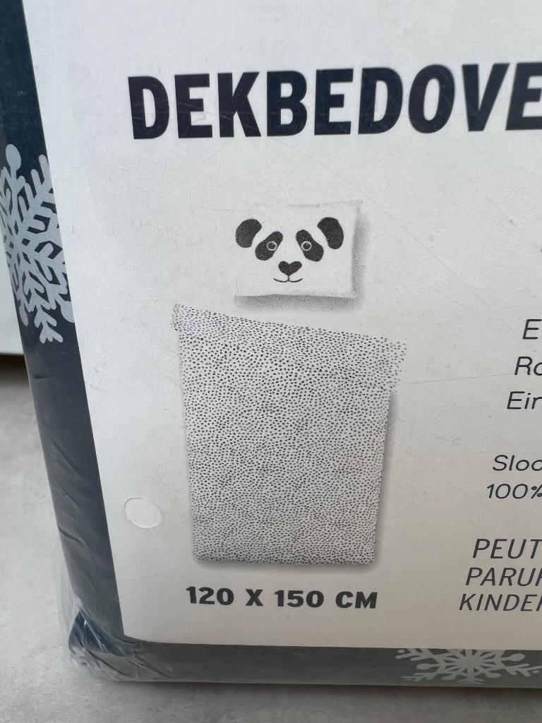 Dekbedovertrek Panda 120x150 voor kinderbed: NIEUW, Ophalen of Verzenden, Nieuw, Jongetje of Meisje, Dekbedovertrek