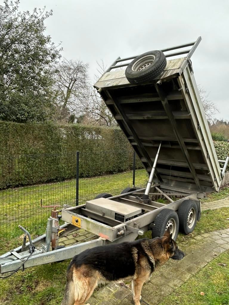 remork / aanhangwagen 3,5 ton 3 kant kippen, Ophalen