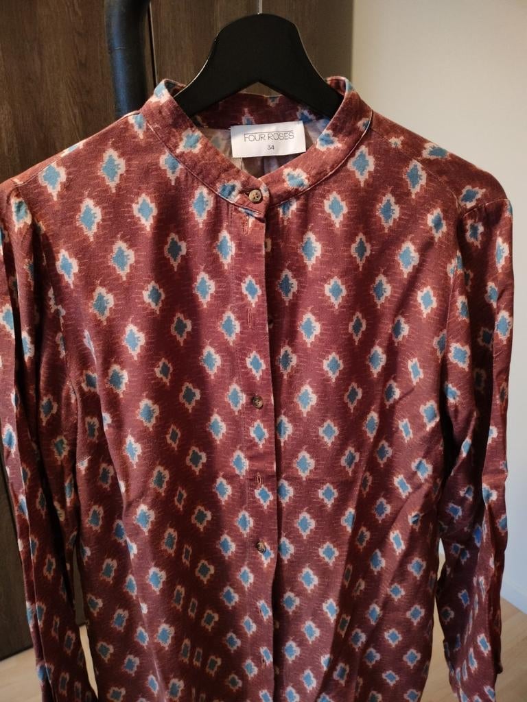 Blouse in viscose Four Roses maat 34, Ophalen of Verzenden, Maat 34 (XS) of kleiner