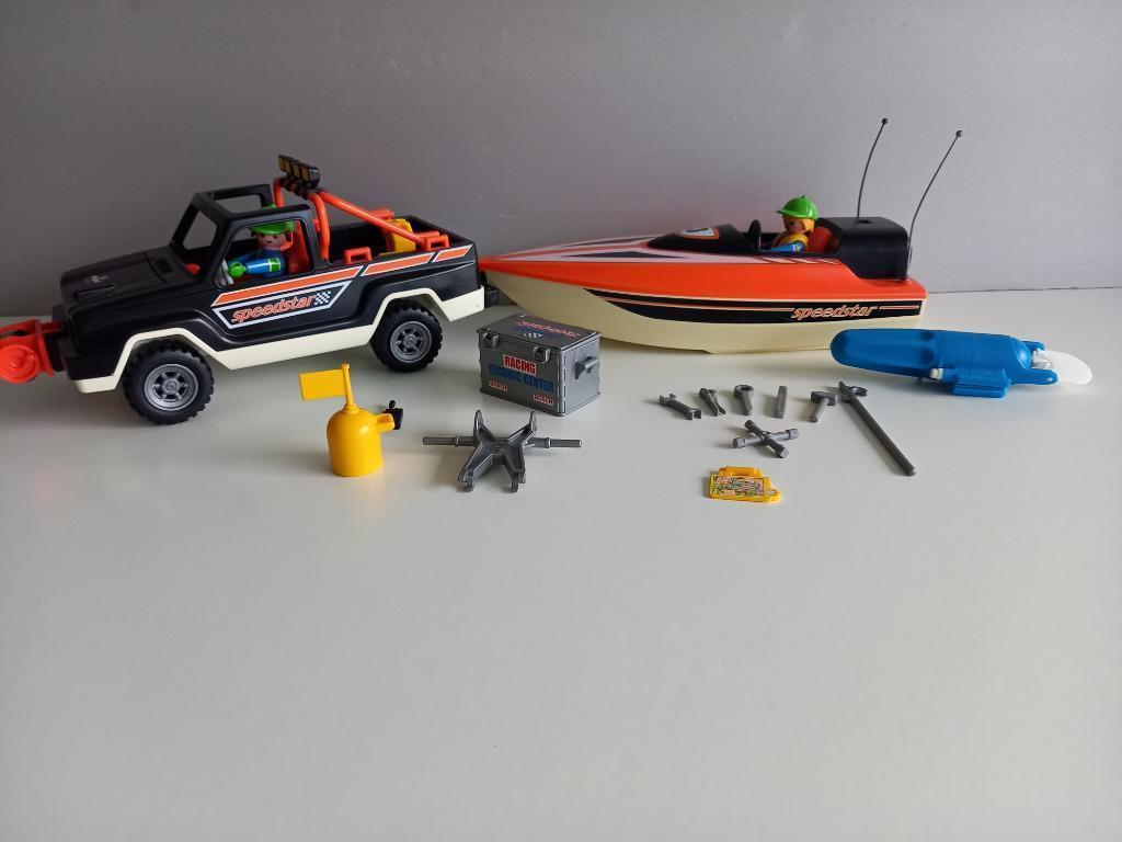 Playmobil 3399 pick-up met speedboot, Kinderen en Baby's, Speelgoed | Playmobil, Ophalen of Verzenden, Gebruikt, Complete set