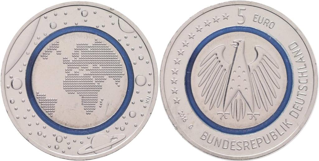 5 euros Allemagne 2016 Planet Erde, Enlèvement ou Envoi, Allemagne, 5 euros
