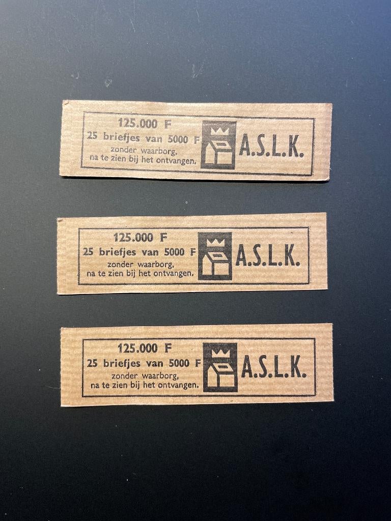 geldbandjes ASLK verzamelaar, Enlèvement ou Envoi, Neuf