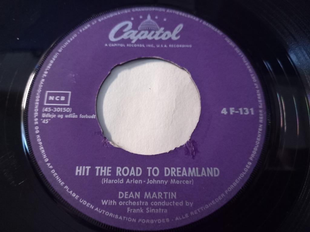 Dean Martin ‎– Hit The Road To Dreamland / 	Dream '7, Enlèvement ou Envoi, Utilisé, Pop