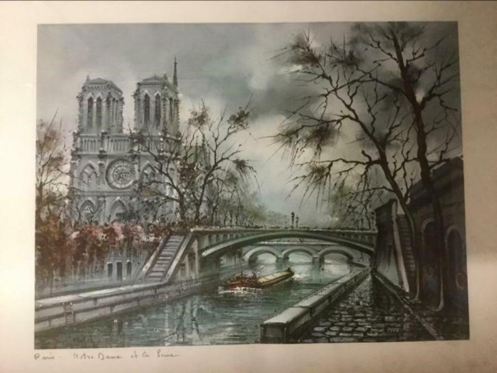 1 kader met de Notre Dame in Parijs nog in de goeie staat v, Ophalen