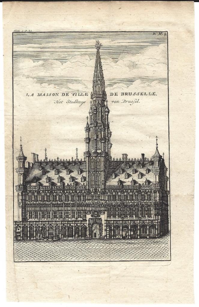 1770 - Maison de Ville de Bruxelles / stadhuis van Brussel, Envoi