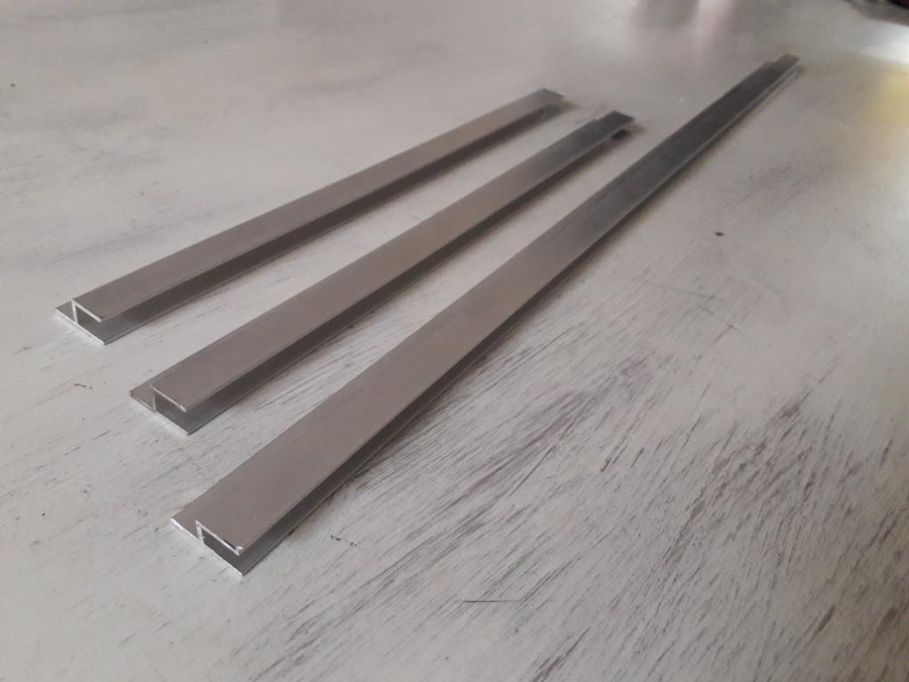 3 Alberts aluminium H-profielen 26x11x1,5 mm, Ophalen of Verzenden, Nieuw, Aluminium