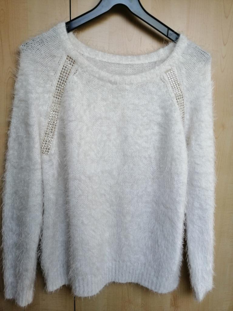 trui wit angora feel medium, Kleding | Dames, Ophalen of Verzenden, Gedragen, Maat 38/40 (M), Wit