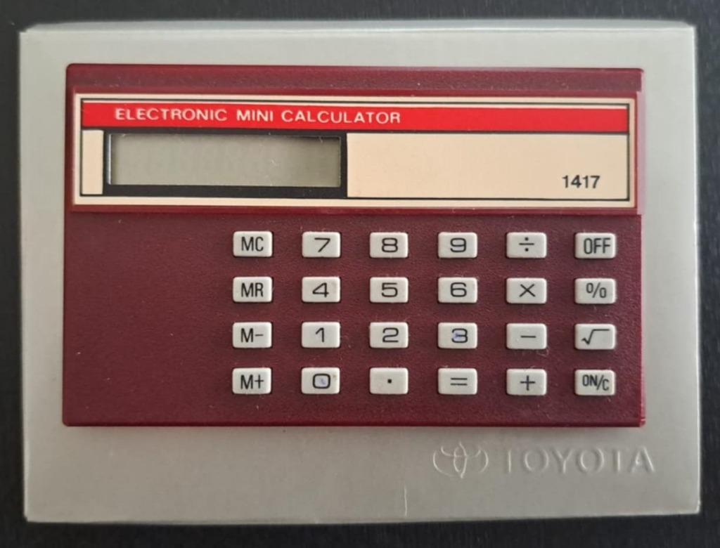 TOYOTA Electronic Mini Calculator 1417, Ophalen of Verzenden, Gebruikt