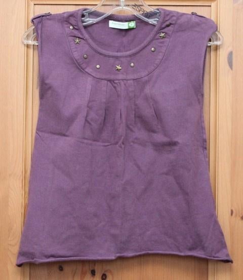 Paars Prémaman shirtje met studs – Maat 128, Meisje, Ophalen of Verzenden, Zo goed als nieuw, Shirt of Longsleeve