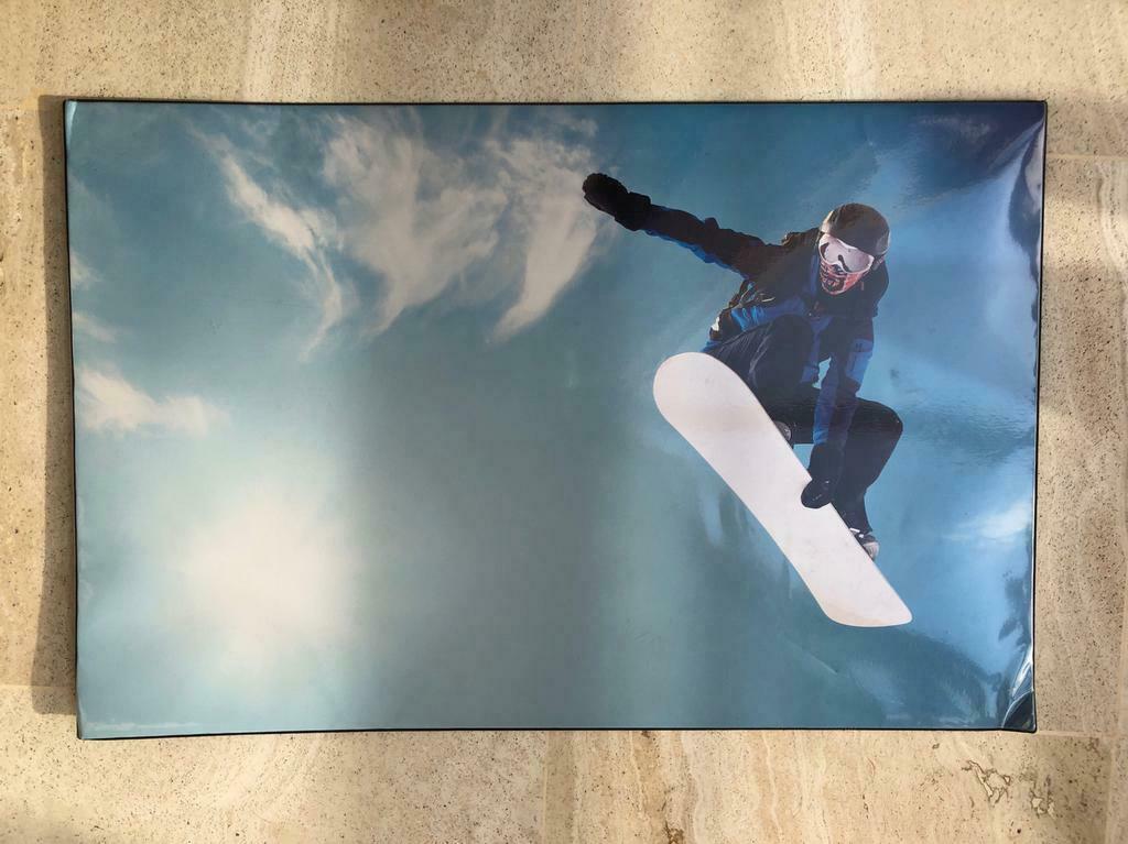Placemat, bureaumat snowboard, Ophalen, Gebruikt