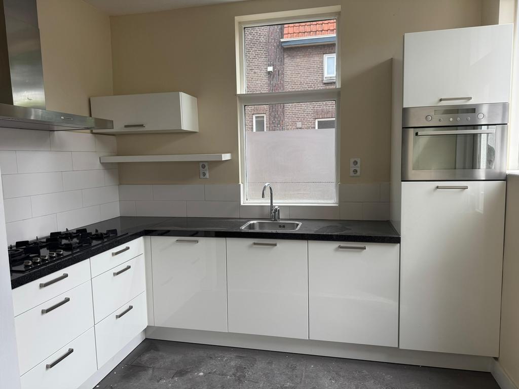 Nette Hoogglans Witte Hoekkeuken + Apparatuur + GEDEMONTEERD, Wit, Hoekkeuken, Graniet of Steen, Ophalen of Verzenden