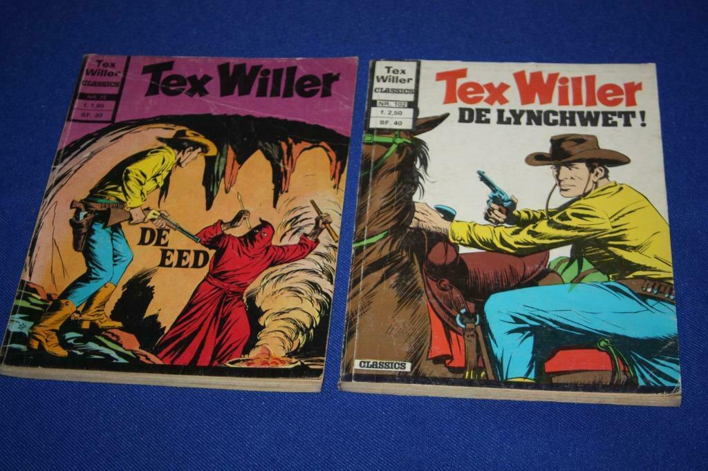 Tex Willer nr 72 ,102  , 1976 , 1979 , 1e druk , goede staat, Boeken, Gelezen, Europa, Ophalen of Verzenden, Meerdere comics