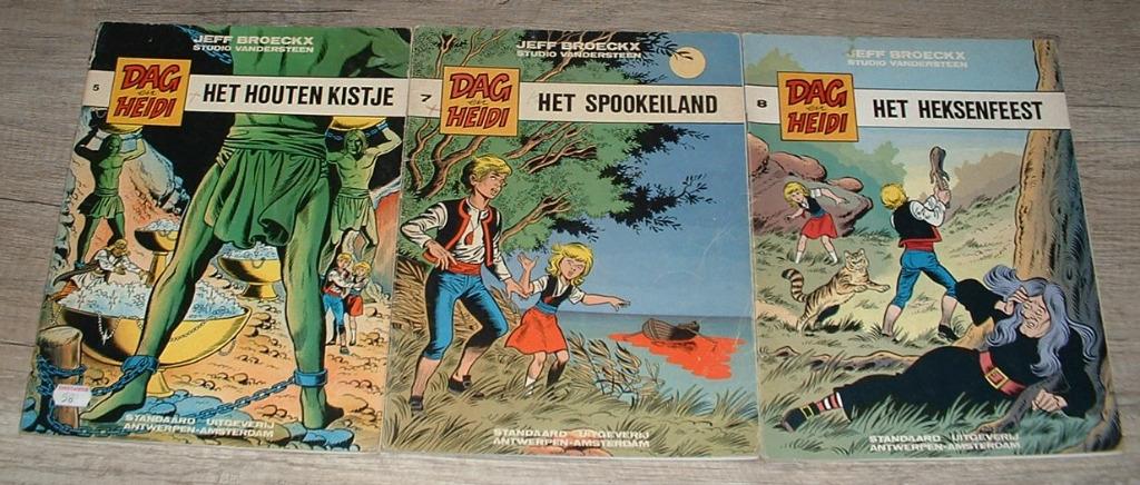 strips dag en heidi, Plusieurs BD, Enlèvement ou Envoi, Jeff Broeckx
