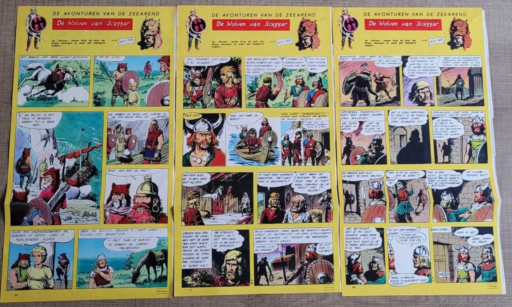 6 oude stripknipsels: De avonturen van de zeearend (1967), Ophalen of Verzenden, 1960 tot 1980, Knipsel(s)