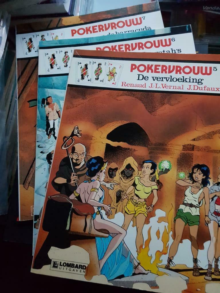 Pokervrouw 5 6,7 de 3 laatste en moeilijkste deeltjes RENAUD, Boeken, Stripverhalen, Meerdere stripboeken, Ophalen of Verzenden