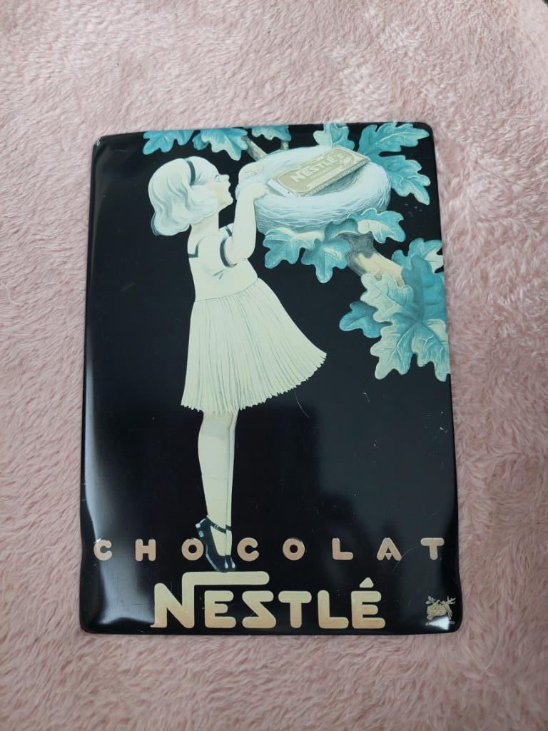 Plaque émaillée en métal Nestlé Chocolat 15x21cm, Enlèvement