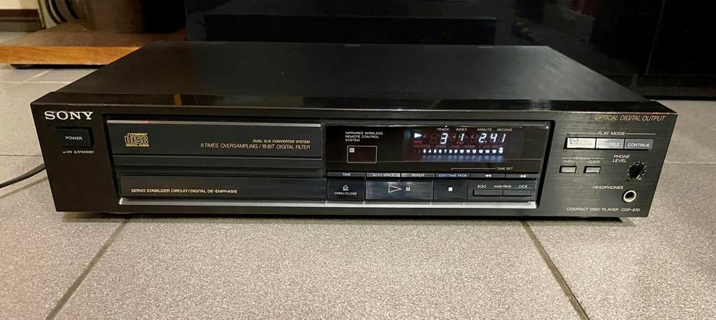 Sony CDP-670 cd-speler, Ophalen of Verzenden, Gebruikt, Sony
