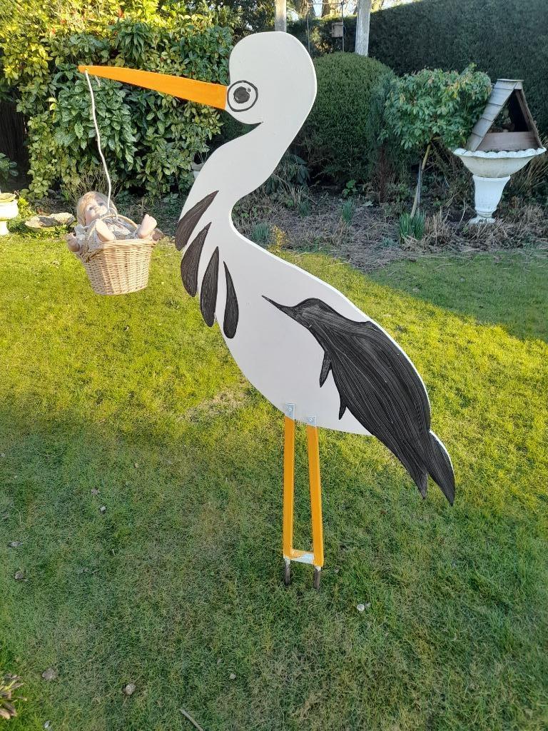 ooievaar, Kinderen en Baby's, Ophalen, Nieuw, Geboortebord