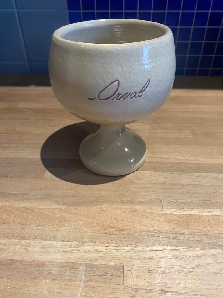 Calice Orval neuf 33cl beige en grès, Collections