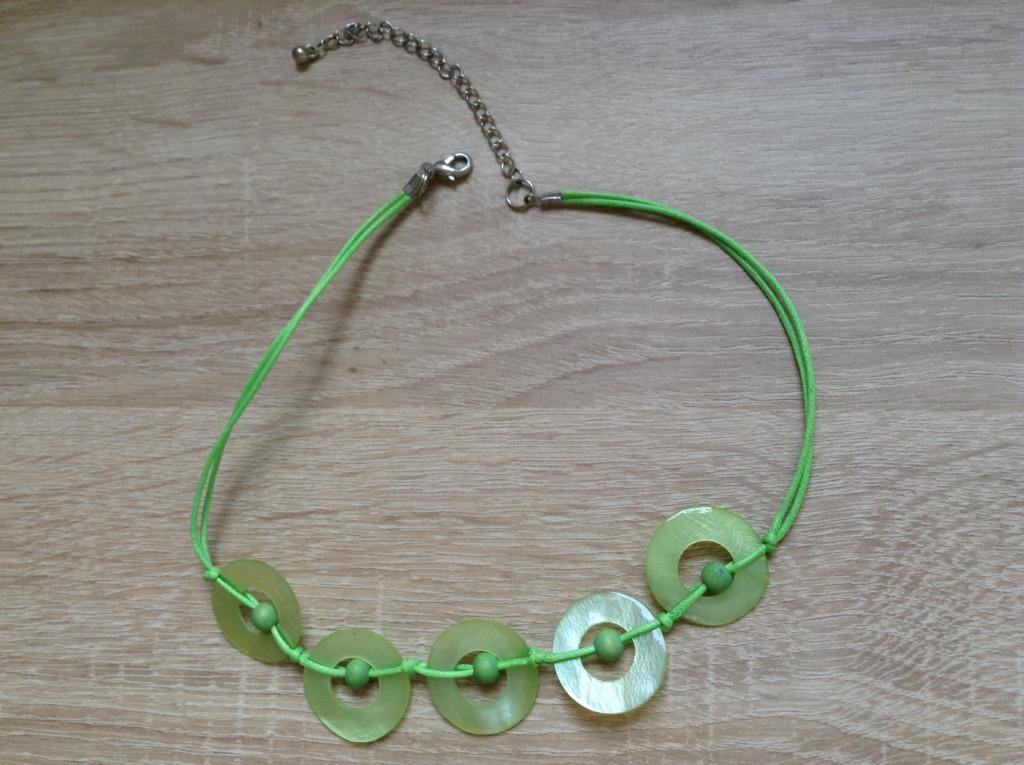 Groene halsketting, Bijoux, Sacs & Beauté, Colliers, Enlèvement ou Envoi, Utilisé, Vert, Synthétique