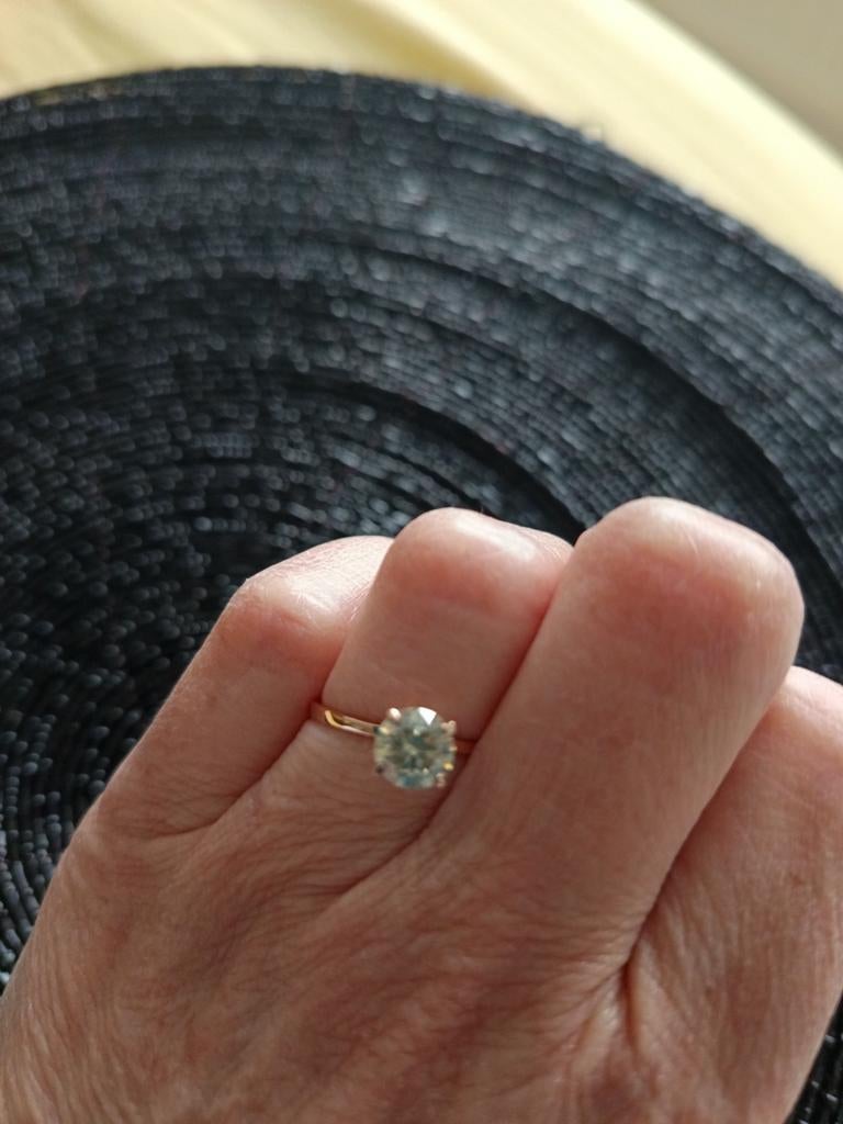14k rose gold ring with 1.03 natural diamond, Ophalen of Verzenden