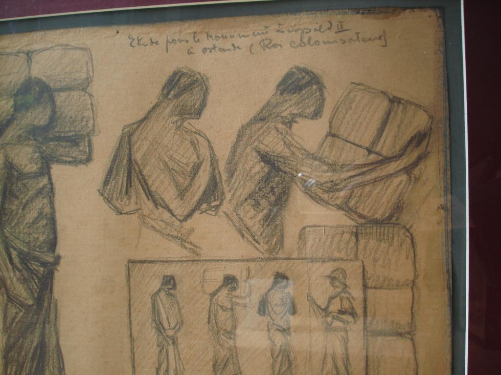 '29 Victor DEMANET étude monument Léopold II Ostende Congo, Antiquités & Art, Enlèvement