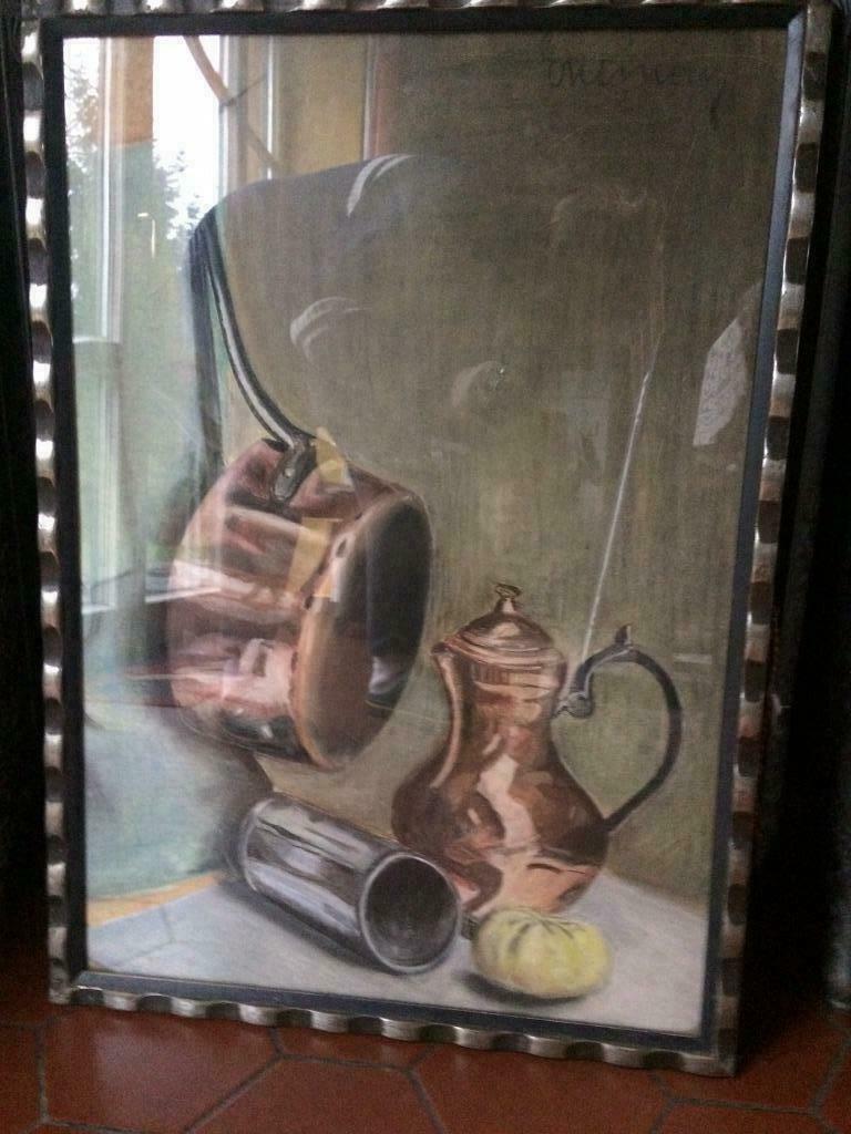 mooie kader pasteltekening, Antiek en Kunst, Ophalen