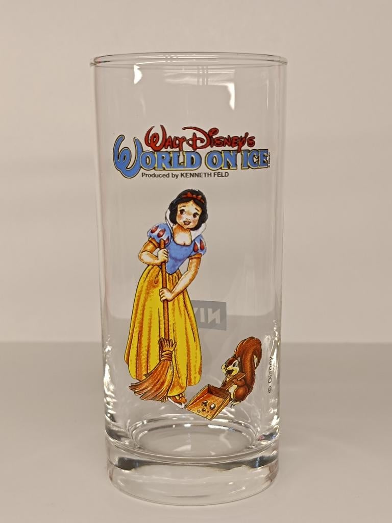 Disney World On Ice Snow White Nivea Vintage glas, Ophalen of Verzenden